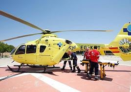 Helicóptero de Sacyl en una intervención anterior