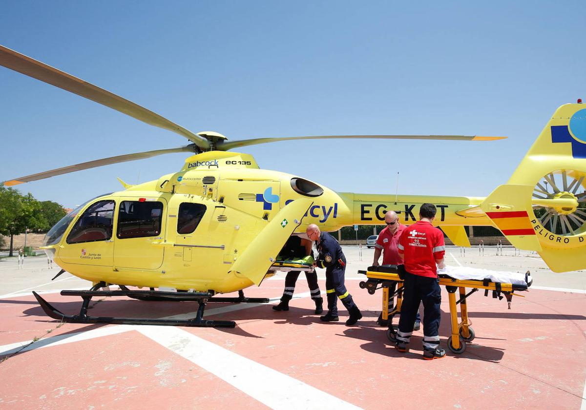 Helicóptero de Sacyl en una intervención anterior