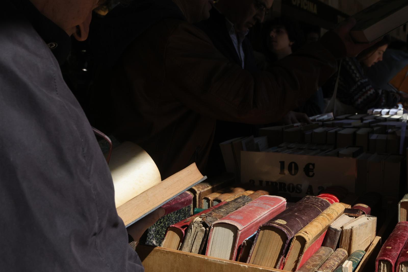 El Día del Libro llena la Plaza Mayor de Salamanca