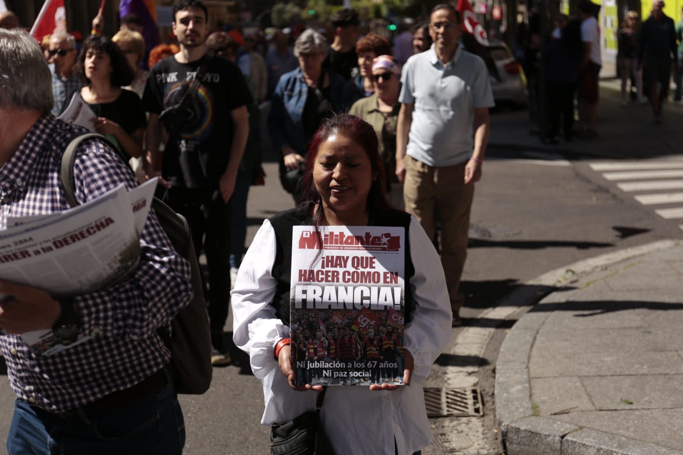 Marcha por el Día Internacional de los Trabajadores en Salamanca