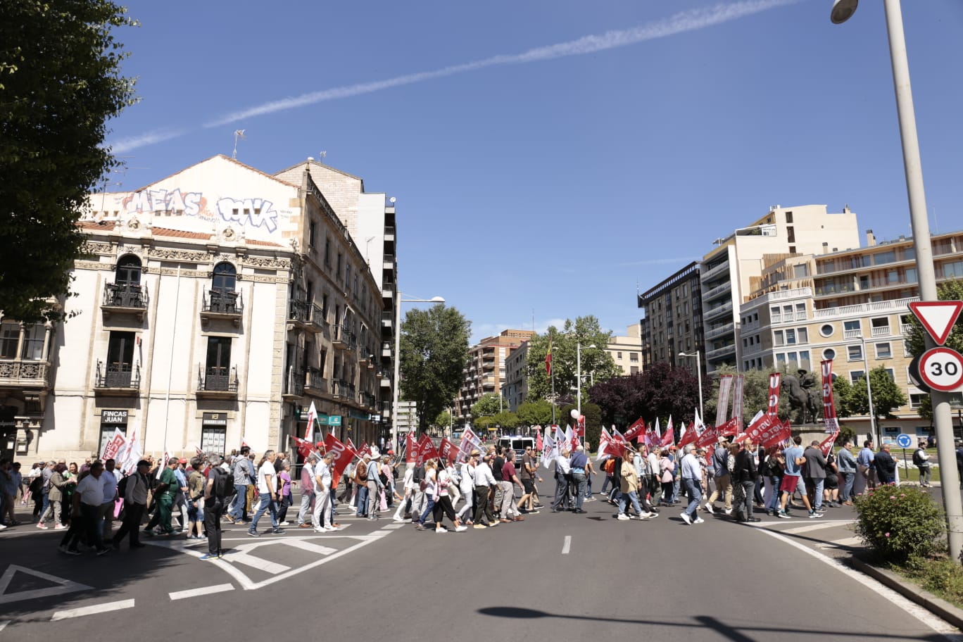 Marcha por el Día Internacional de los Trabajadores en Salamanca