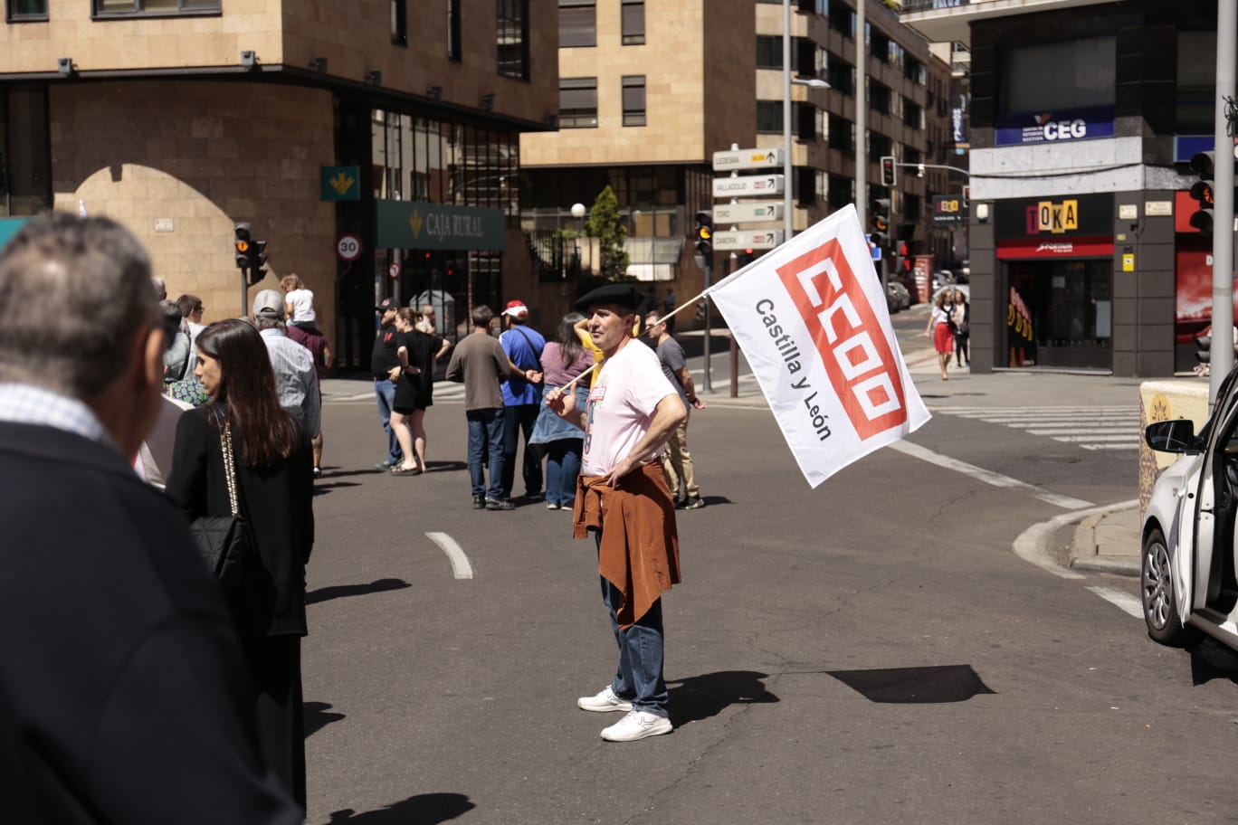 Marcha por el Día Internacional de los Trabajadores en Salamanca
