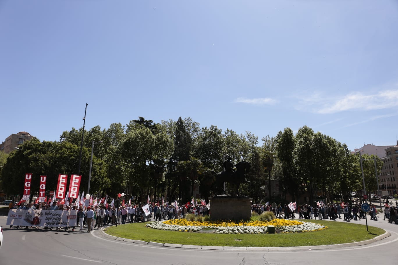 Marcha por el Día Internacional de los Trabajadores en Salamanca