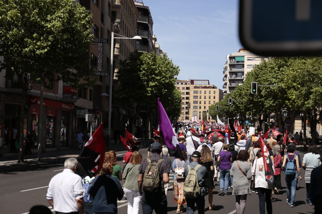 Marcha por el Día Internacional de los Trabajadores en Salamanca