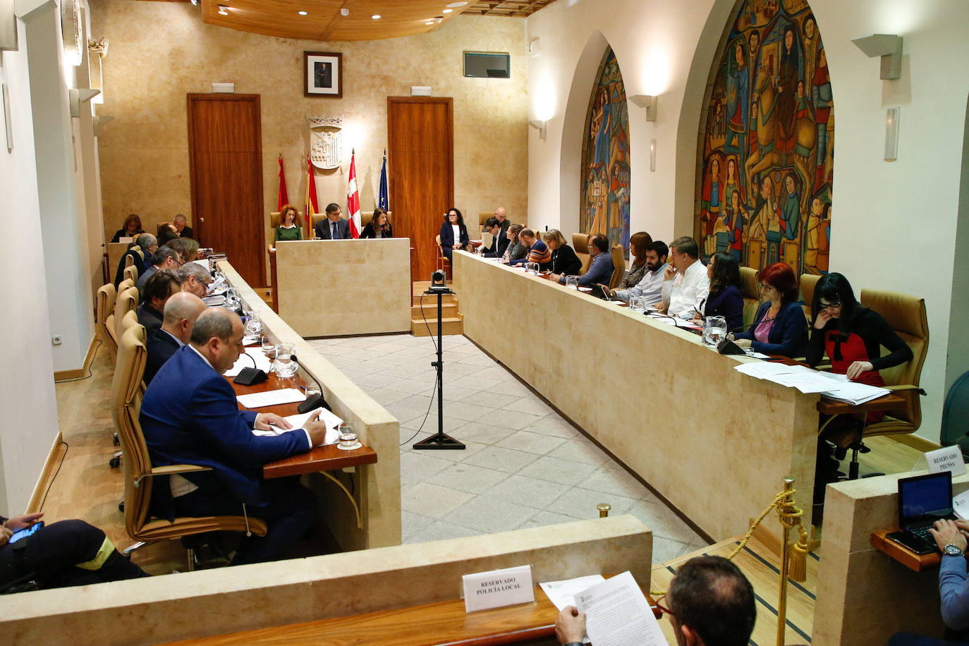 Sesión de pleno del Ayuntamiento de Salamanca.