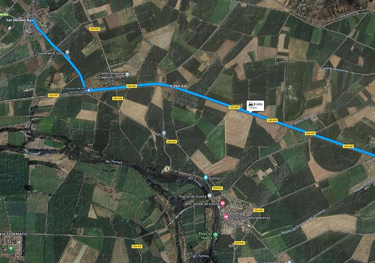 Más de un mes de corte de la carretera entre Babilafuente y San Morales