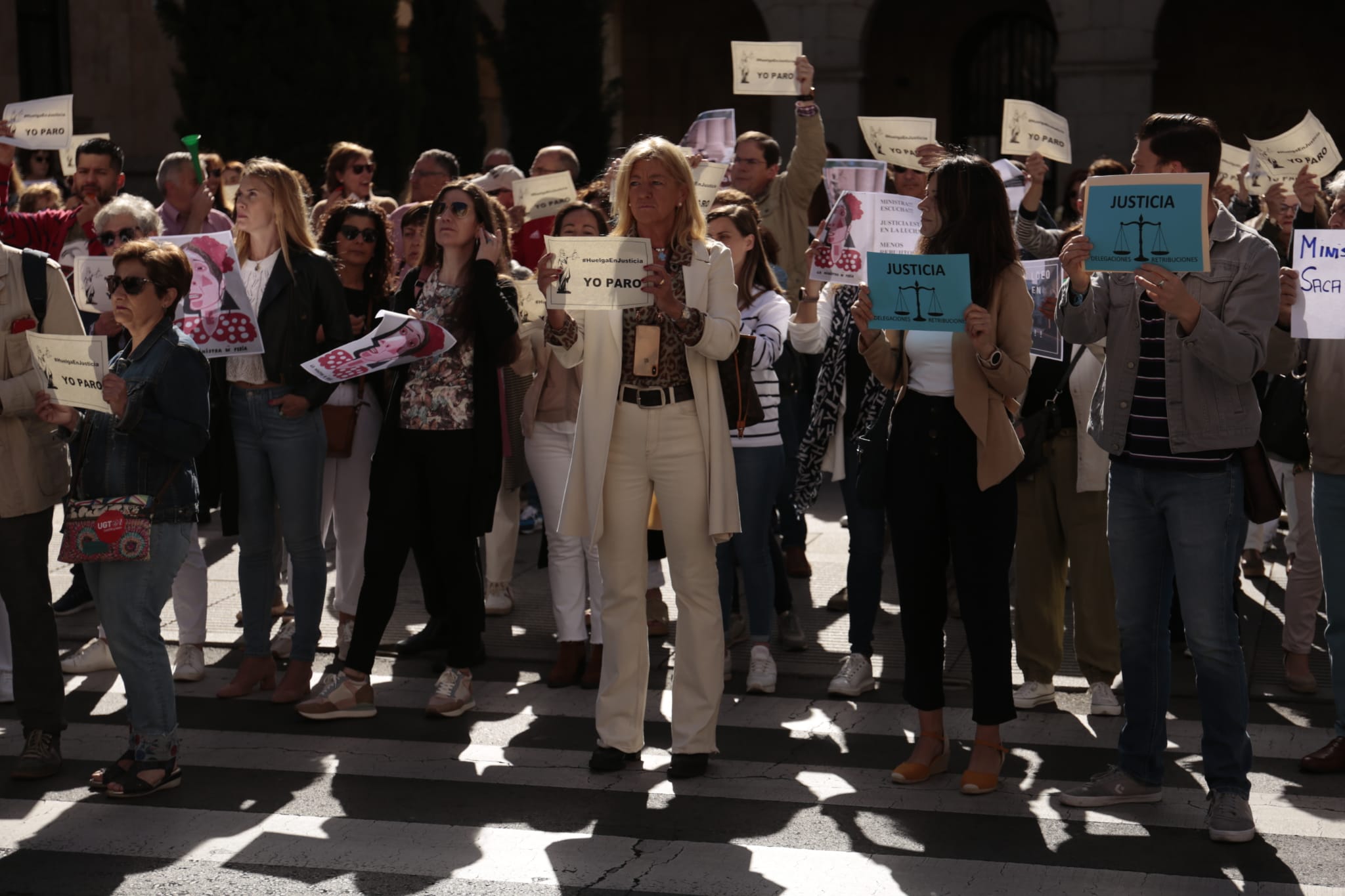 Los trabajadores de Justicia protestan en las calles en Salamanca