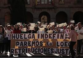 Los trabajadores de Justicia protestan en Salamanca por sus derechos sin descartar una huelga indefinida