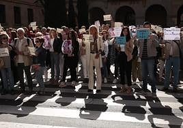 Los trabajadores de Justicia protestan en las calles en Salamanca