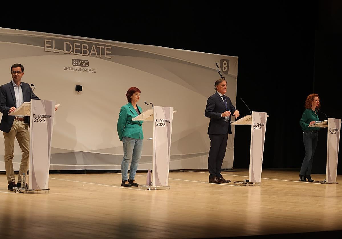 Alguno de los candidatos a la alcaldía de Salamanca en el debate de La 8.