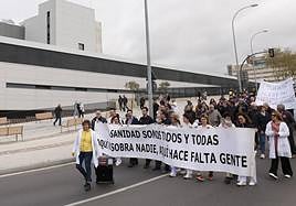 Última manifestación por la falta de personal de mantenimiento celebrada hace unas semanas.