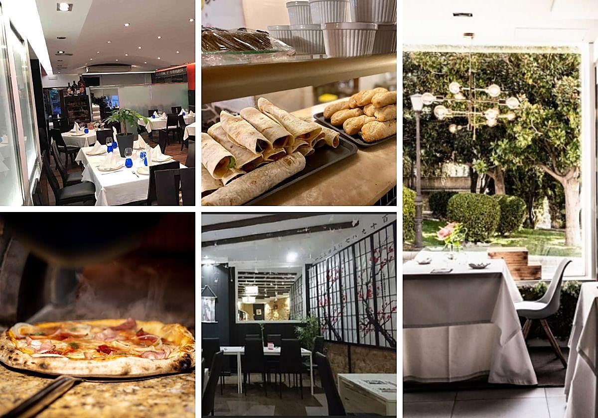 Imágenes de la comida y los interiores de los cinco mejores establecimientos elegidos por Google.