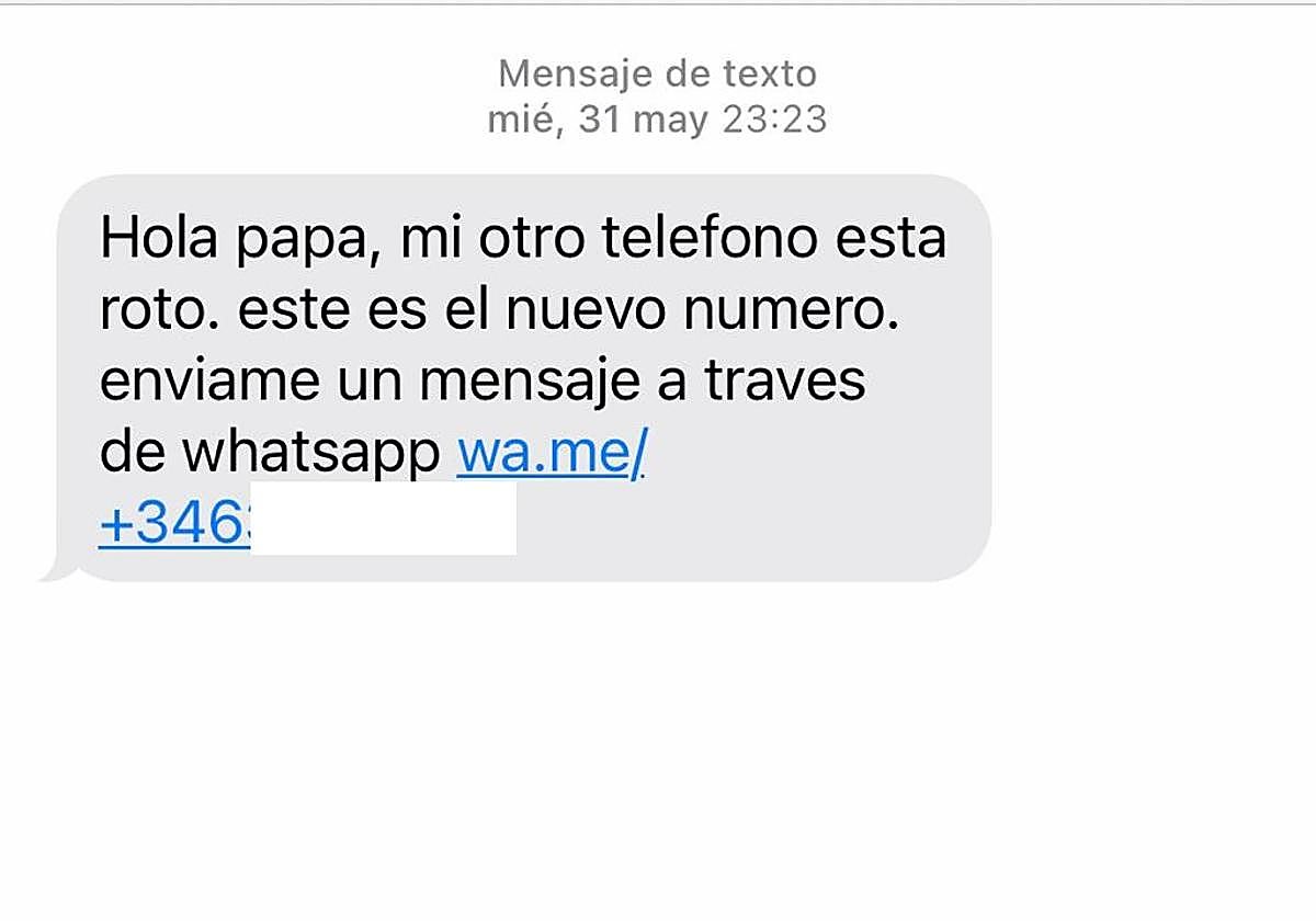Mensaje recibido por un usuario en Salamanca recientemente.