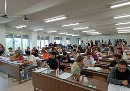 La prueba de la EBAU minutos antes de comenzar en Salamanca.