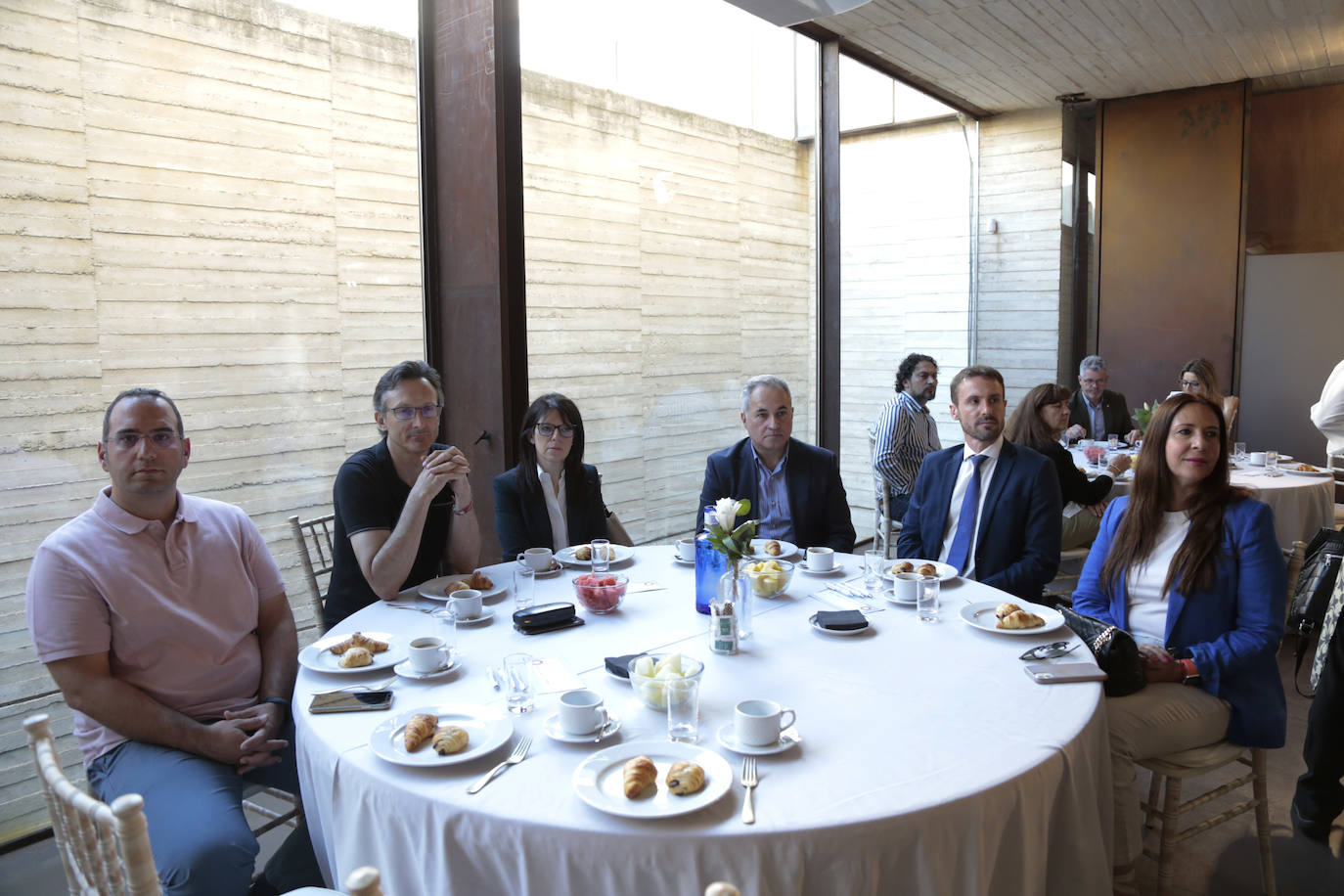 Amparo Fernández (Salamancahoy), Adrián Rodríguez (El Corte Inglés), Ángel Losada (AECC), Teresa Jiménez (Parque Científico), Marcos Mateos (Parque Científico) y Rodolfo Chaves (Active Group)