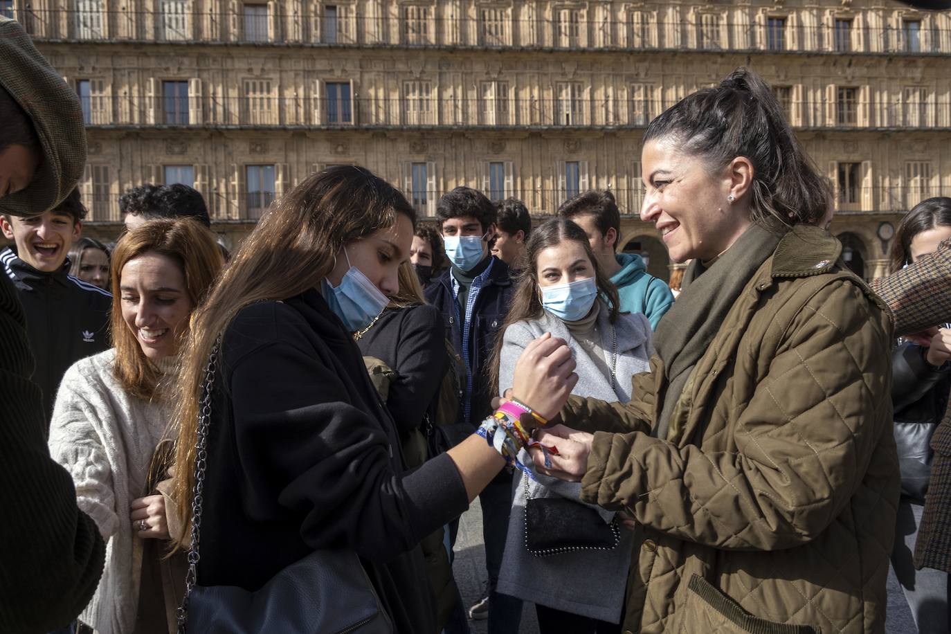 Olona, en una visita a Salamanca, cuando pertenecía a Vox.