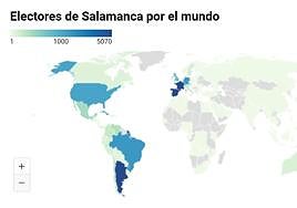 Los electores salmantinos, por medio mundo: de Myanmar a Brunei pasando por los 10.000 en Argentina