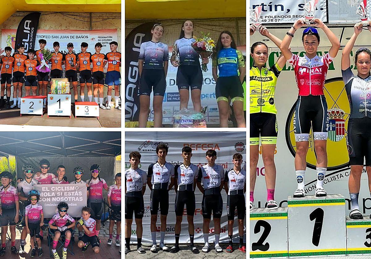 Ciclistas de los clubes de Salamanca.