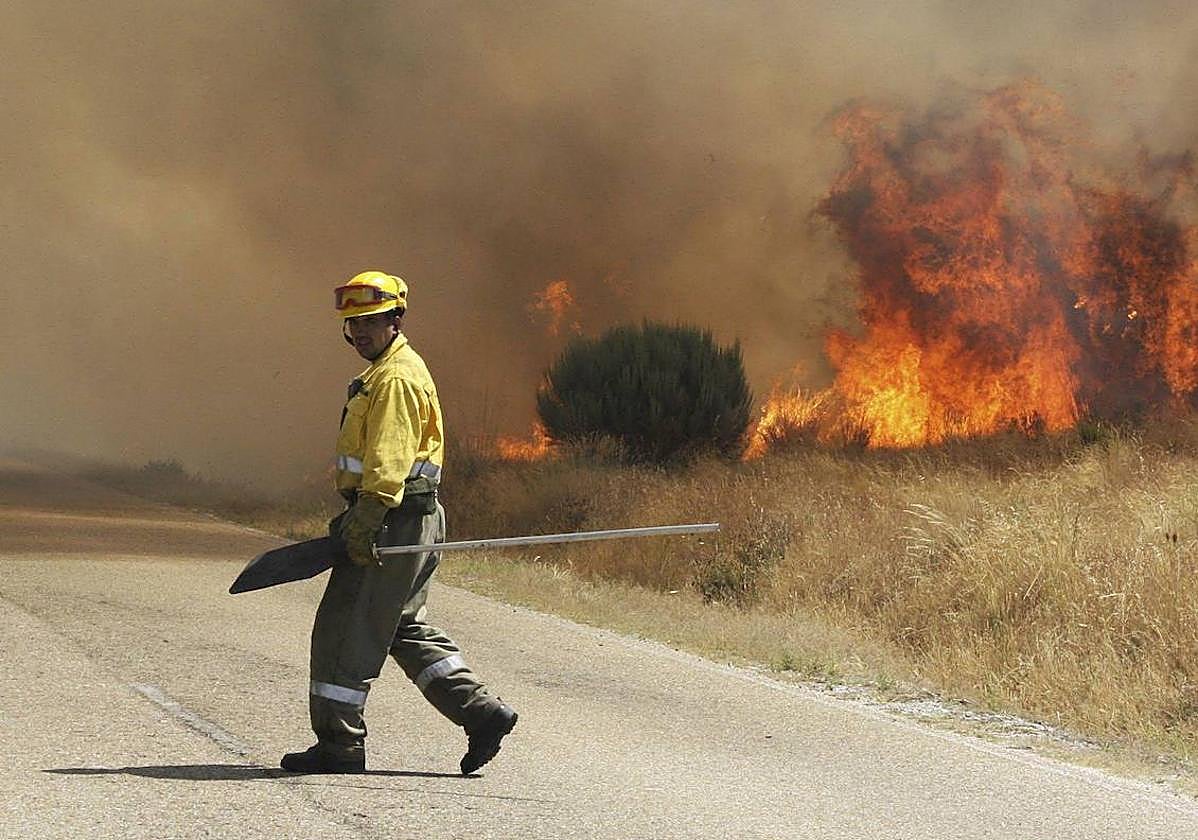Imagen de archivo de un incendio en Salamanca.