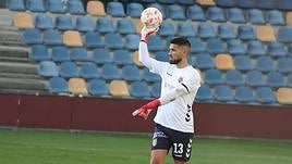 Pablo Cacharrón con el Pontevedra.