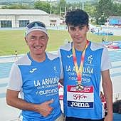 El atleta salmantino Rodrigo Fito, medalla de plata en el 200 del Nacional sub-18