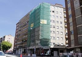 Un edificio salmantino en reforma, en una imagen de archivo.