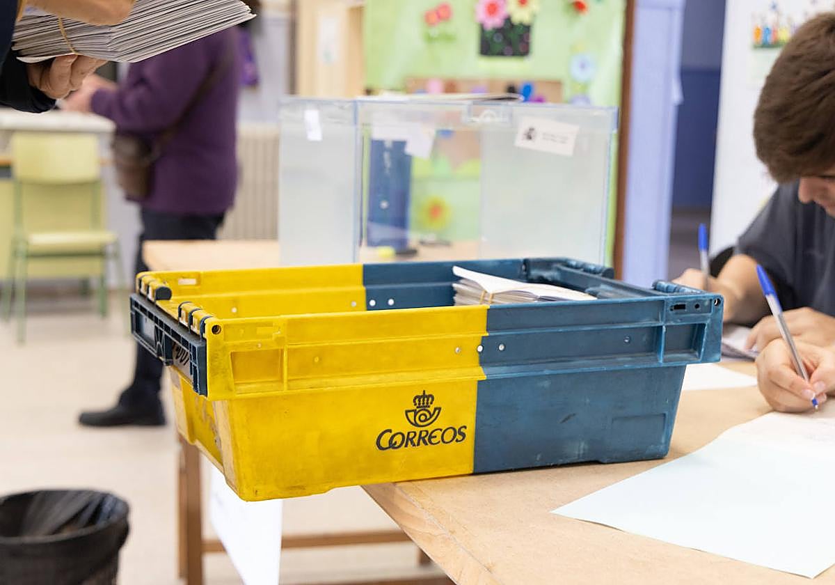 Bandeja de voto por correo en las últimas elecciones.