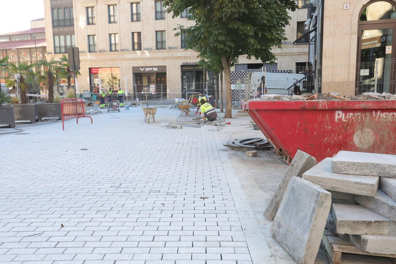 Obras del proyecto LIFE Vía de la Plata en el centro de Salamanca