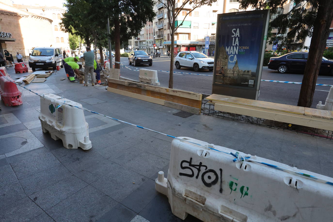 Obras del proyecto LIFE Vía de la Plata en el centro de Salamanca