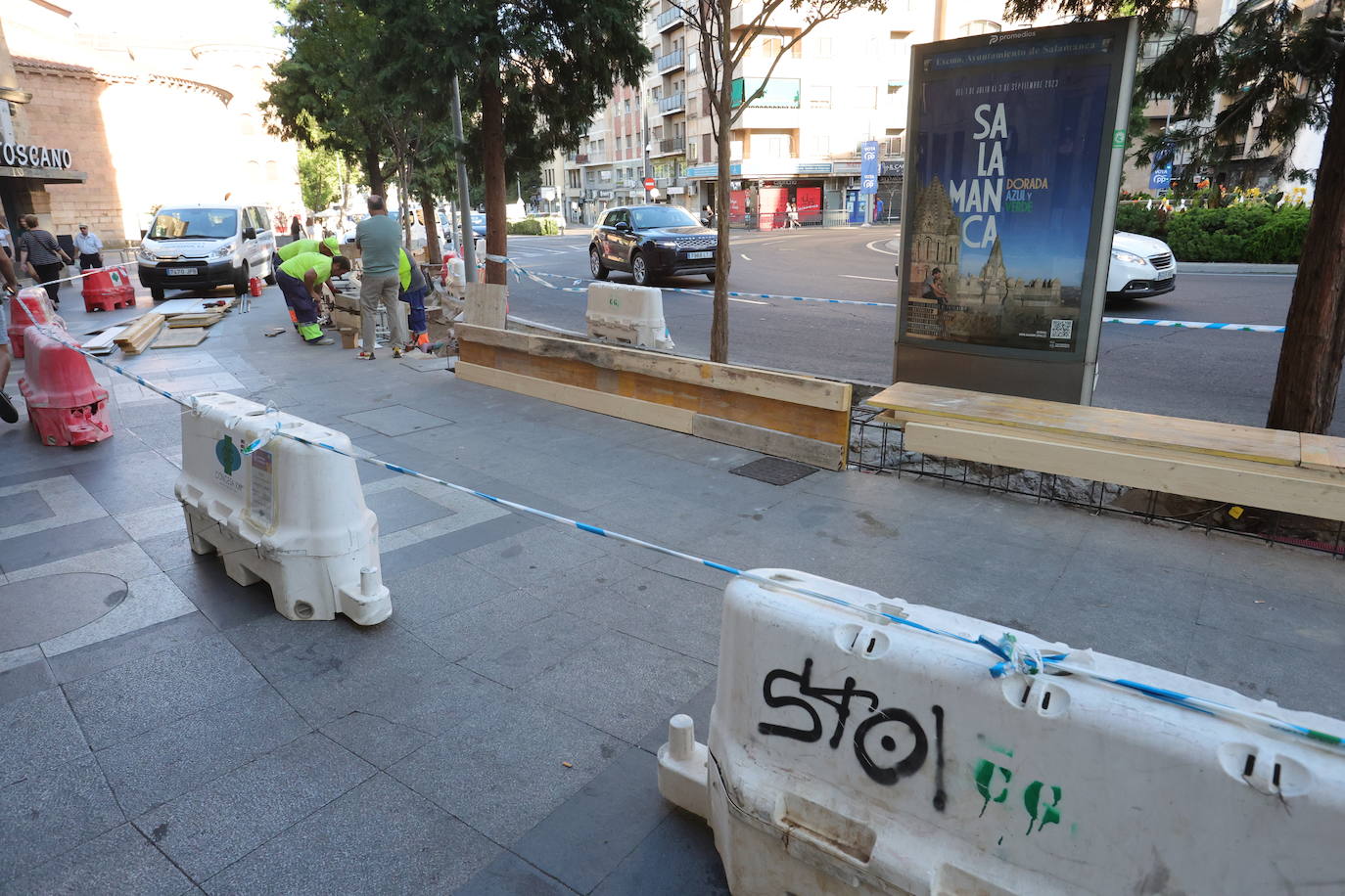 Obras del proyecto LIFE Vía de la Plata en el centro de Salamanca