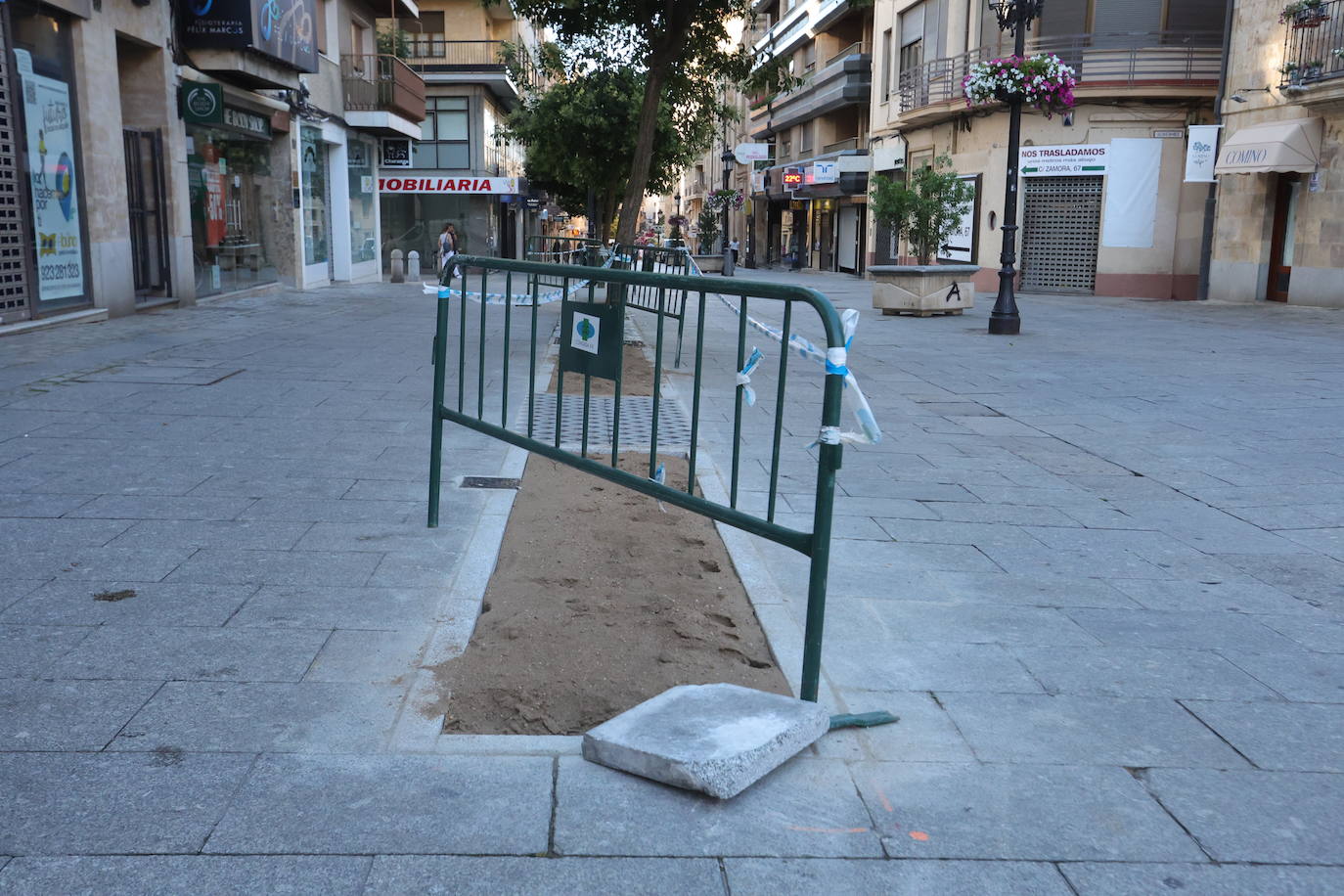 Obras del proyecto LIFE Vía de la Plata en el centro de Salamanca