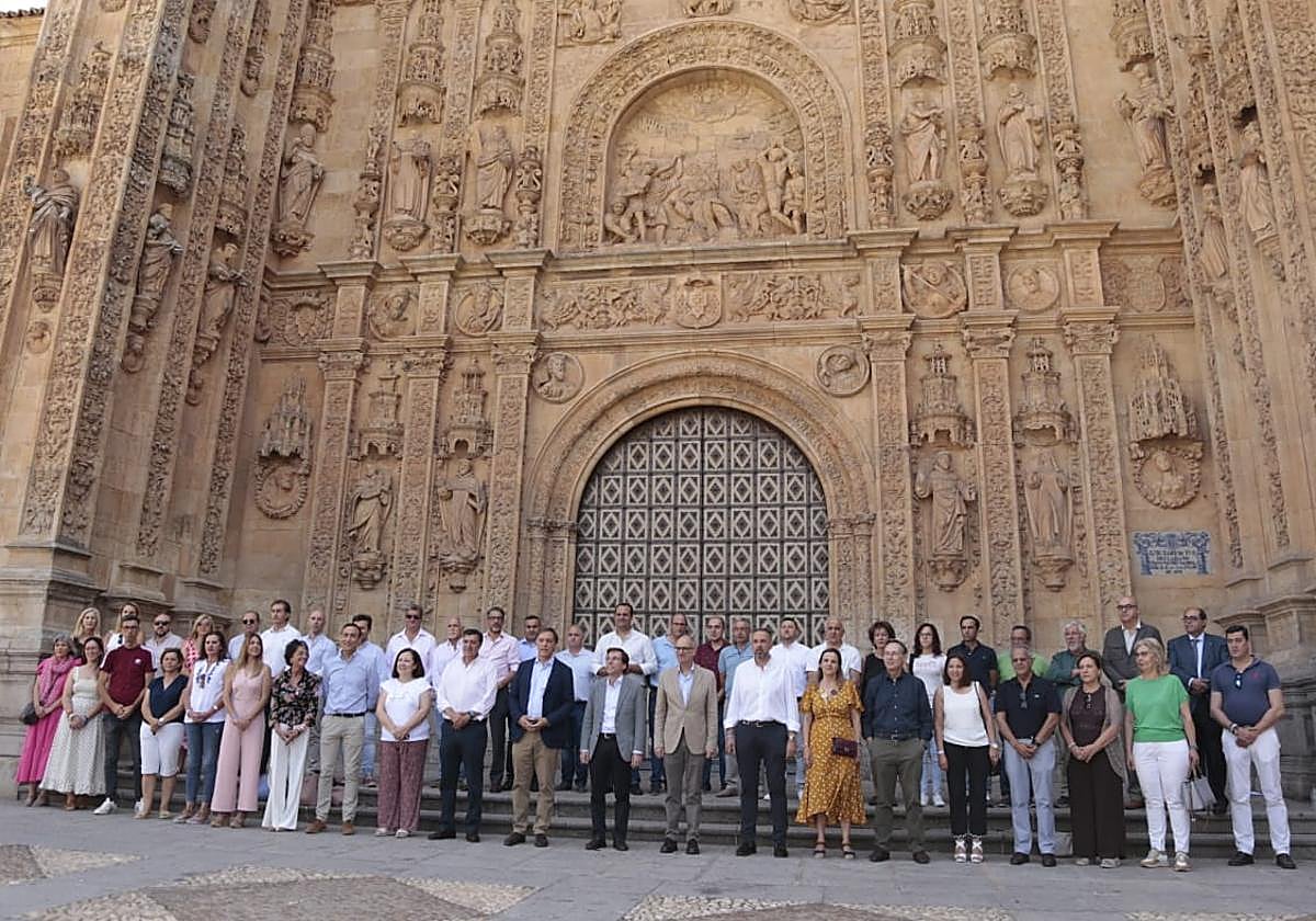 Los candidatos del PP en un acto en Salamanca.