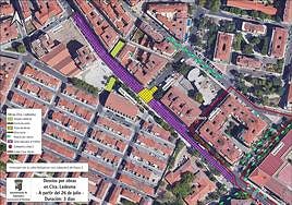 Nuevos desvíos en la plaza del Mercado por las obras de la Carretera Ledesma