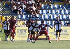 Un momento del partido de este miércoles en el Reina Sofía.