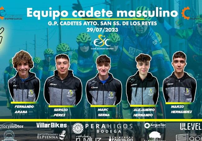 El equipo cadete de la EC Salmantina que disputará la prueba en San Sebastián de los Reyes.