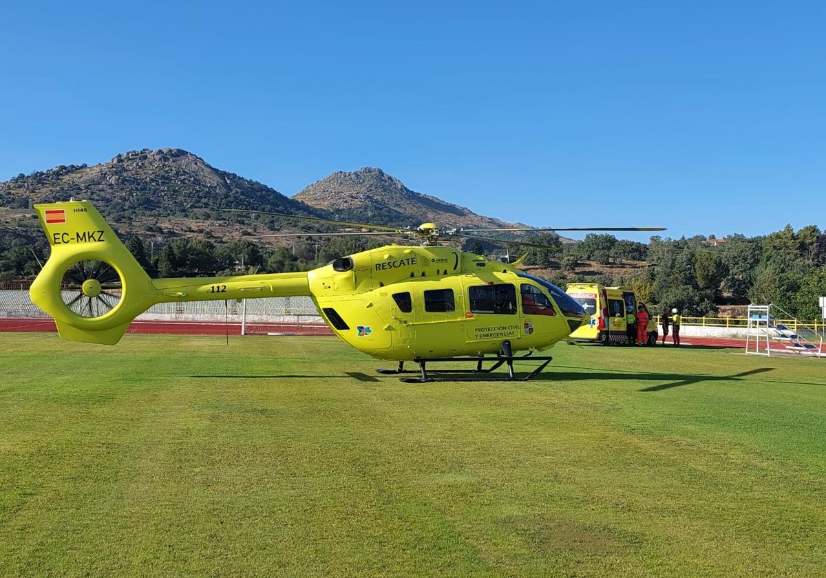 Un escalador de 29 años evacuado en helicóptero en Candelario