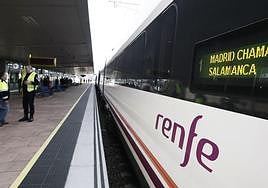 Alvia en la estación de Salamanca.