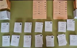 Papeletas de las últimas elecciones generales.