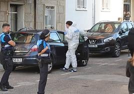 Dispositivo policial en el lugar del asesinato y miembros de la unidad judicial