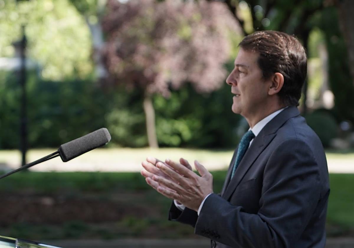 Mañueco, en su comparecencia de hoy.