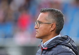 Dani Ponz, durante el partido de esta noche