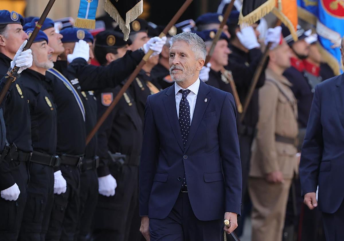 Marlaska, en el acto central de celebración del Día de la Policía en Salamanca