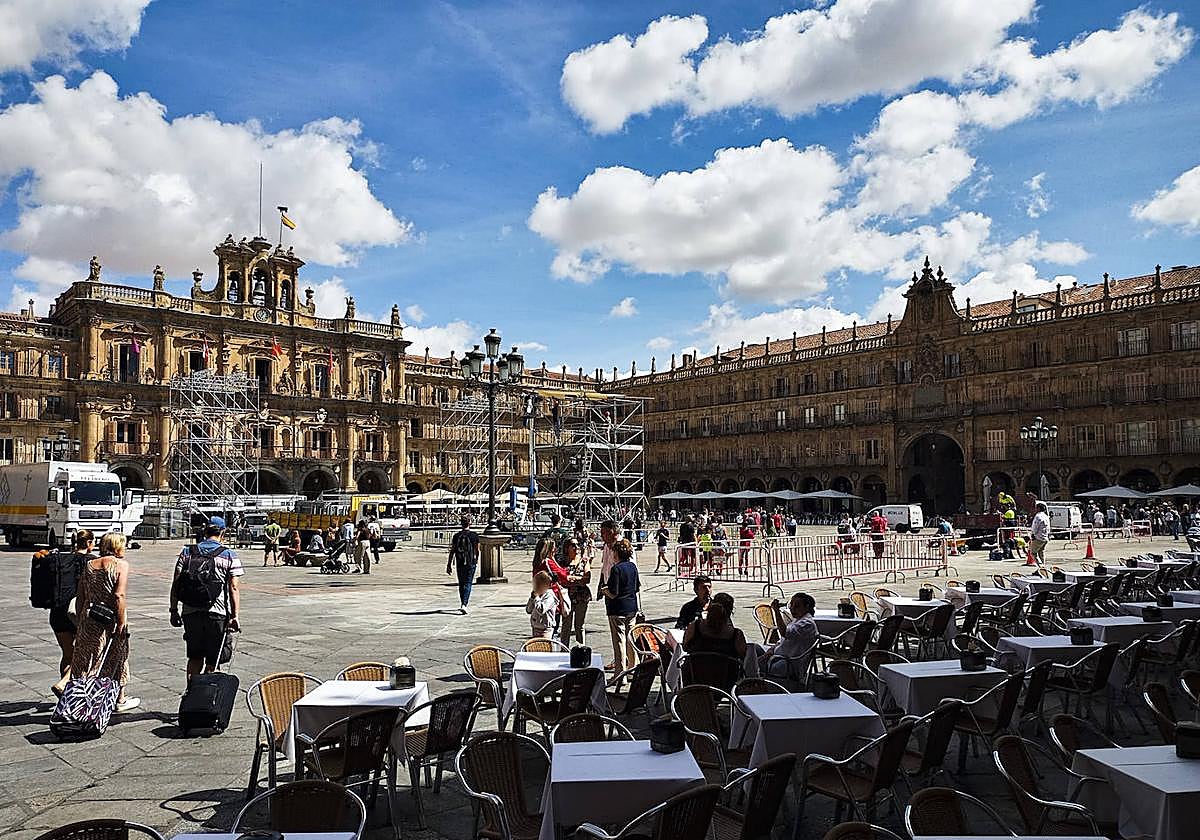 La Plaza Mayor de Salamanca, este mes de septiembre.