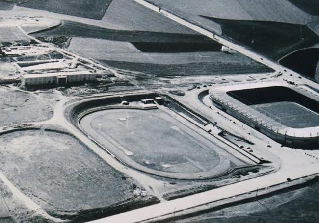 Los terrenos de la ciudad deportiva de la UDS, en los años '70.