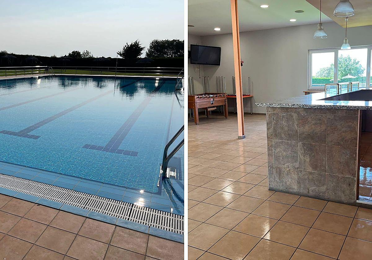 Piscina y bar de la piscina de la localidad de Villaseco de los Reyes.