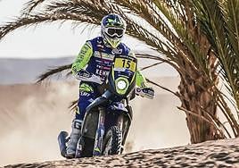 Santolino, en acción.