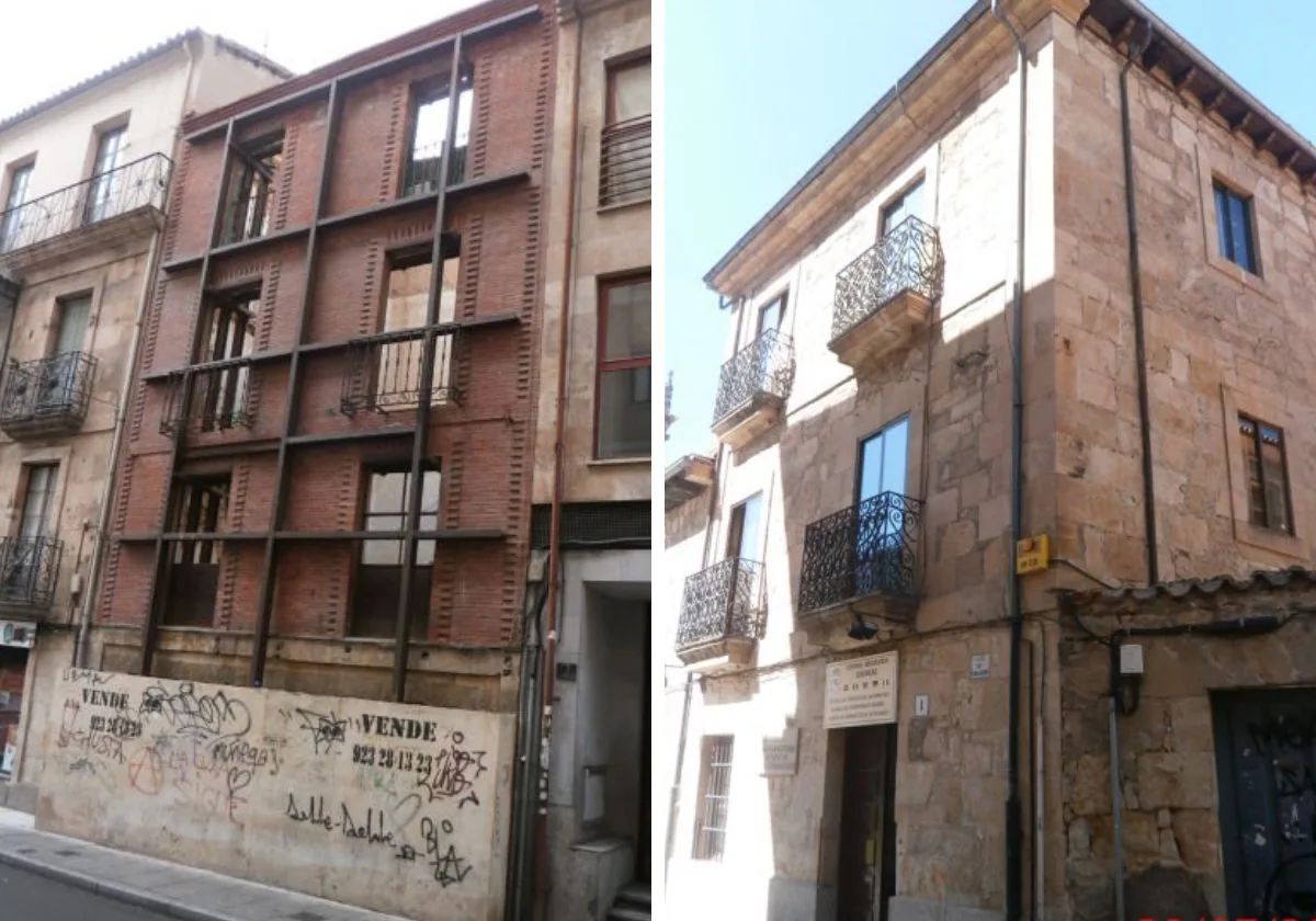 Los próximos pisos turísticos del centro de Salamanca, en un edificio de autor apuntalado durante años