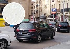 Colas para entrar al parking este sábado a mediodía.