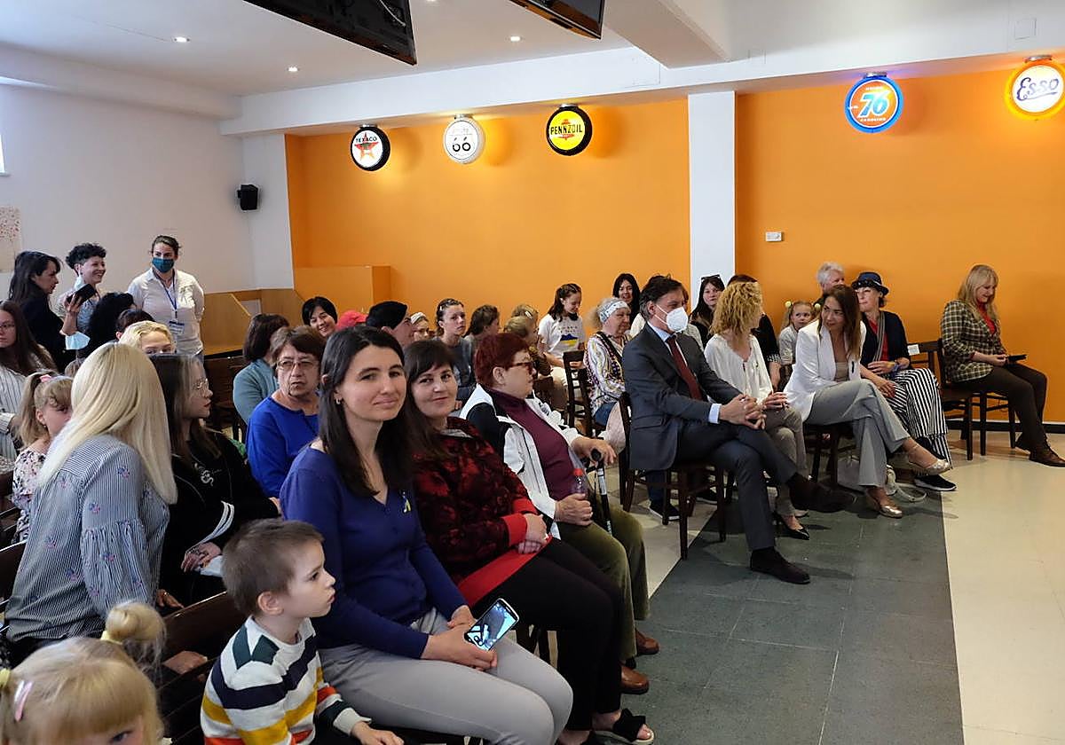 Algunos de los refugiados que fueron alojados en el albergue municipal Lazarillo de Tormes.