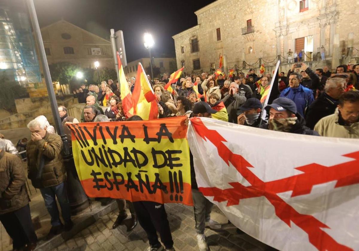 Manifestación contra la amnistía en Salamanca